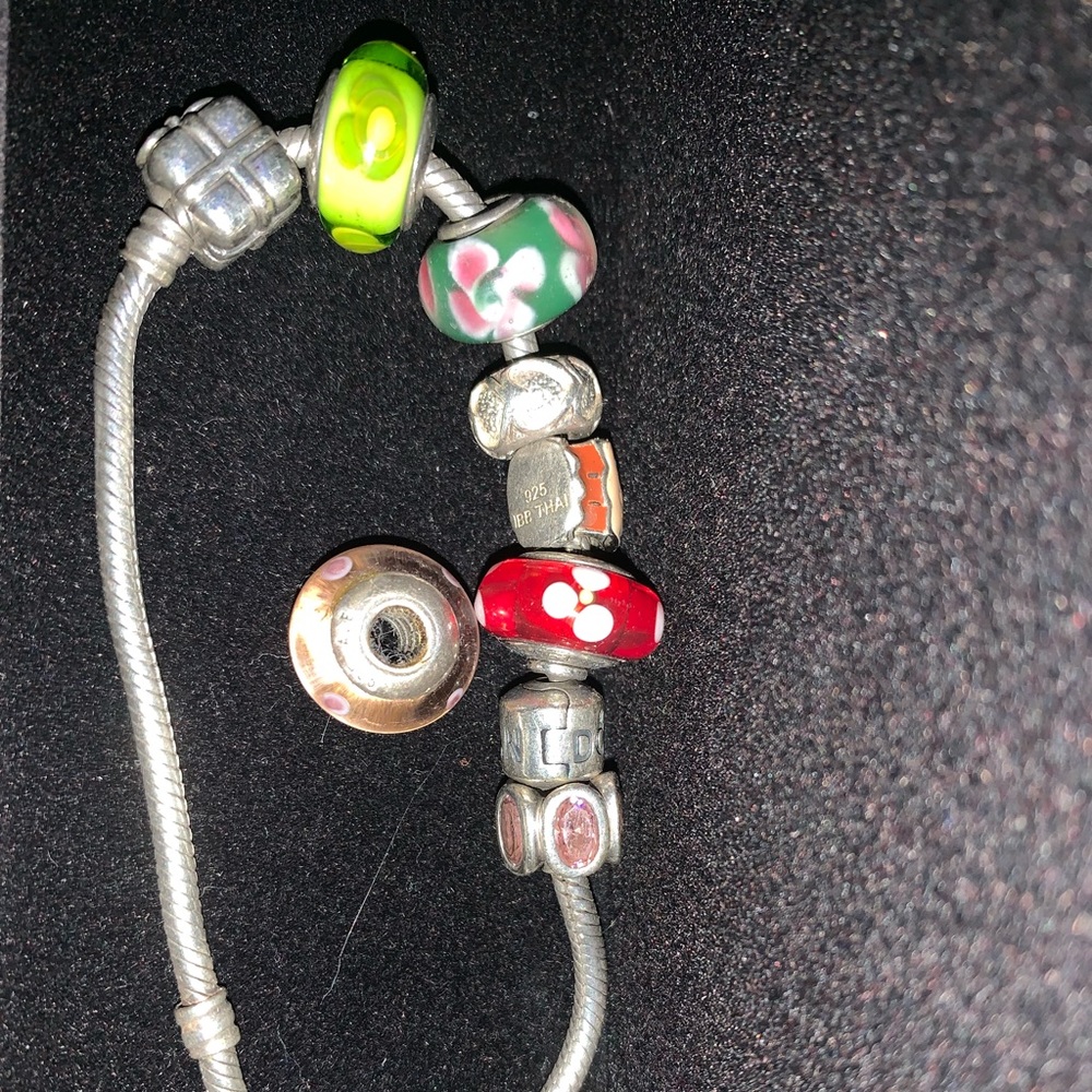 Pandora bracelet with charms
